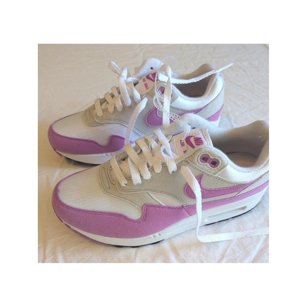 Nike Air Max 1 Women's Size 8 Pink White Tan Sneakers New Without Box